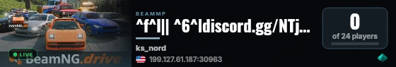 ^f^l|| ^6^ldiscord.gg/NTj28FyG BSR Motorsports Roleplay ^f|| ^lRoad Racing @ Nordschleife ^f|| ^l^o^nBSR Official Event Coming Soon! ^r^f^l|| live status badge