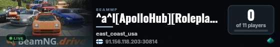 ^a^l[ApolloHub][Roleplay] ^f^lEast Coast live status badge