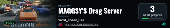 MAGGSY'S Drag Server live status badge