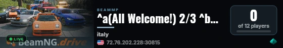 ^a(All Welcome!) 2/3 ^bPlenum's ^eVanilla Plus (Italy) Server ^a(WIP) - Italy ^fft. Gridmapv2, Ramps, Oval - ^a4 Cars - Auto-Despawn - ^fPlanes, Helicopters, Trucking, Stunts and More! - ^a4GB DL (Smallest) live status badge