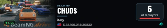 CHUDS live status badge