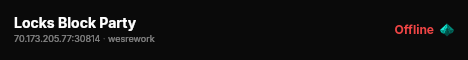 Locks Block Party live status badge