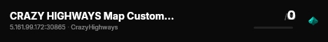 CRAZY HIGHWAYS Map Custom server/offroading/drag/cruise/chill/Custom Cars/Trucks live status badge
