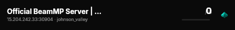 Official BeamMP Server | Johnson Valley (04) | US-East | 1 Vehicle live status badge