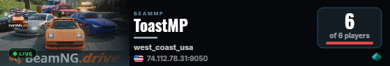 ToastMP live status badge