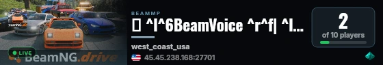 🎙️ ^l^6BeamVoice ^r^f| ^l^eWest Coast USA ^r^f| ^bProximity Voice Chat ^r^f| ^bCayden's live status badge