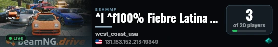 ^l ^f100% Fiebre Latina ^l^4Underground ^l^1Motor Sport Puerto Rico |^l ^fDrag | ^f Chilling  live status badge