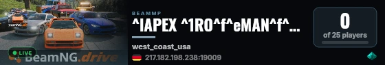^lAPEX ^1RO^f^eMAN^f^4IA^f^l^l |^l ^b1^f ^l|^l ^6^oFreeroam^o^f ^l| ^l^e^oModded^o^f^l live status badge