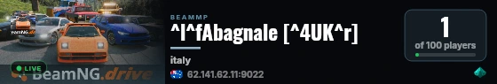 ^l^fAbagnale [^4UK^r] live status badge