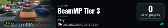 BeamMP Tier 3 live status badge
