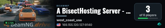 A BisectHosting Server - c1802d18 live status badge