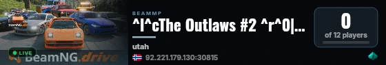 ^l^cThe Outlaws #2 ^r^0| Utah | 1 Vehicle live status badge