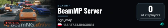 BeamMP Server live status badge