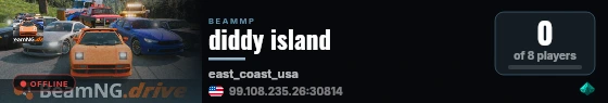 diddy island live status badge