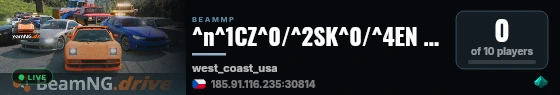 ^n^1CZ^0/^2SK^0/^4EN ^5#1 Server for everyone by de_roman ^7| ^4FreeRoam - West Coast USA ^7| live status badge