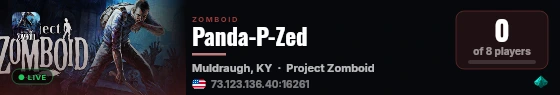 Panda-P-Zed live status badge