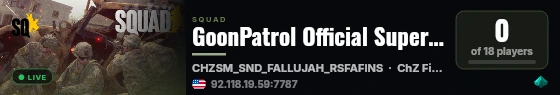GoonPatrol Official Supermod PvE 1 | Best Missions | TX | https://discord.gg/cKnWFGcs7X live status badge