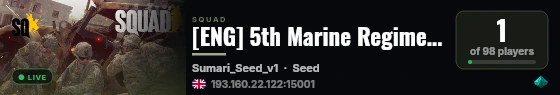 [ENG] 5th Marine Regiment | New Player Friendly | Map Voting | www.5thmr.org live status badge