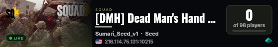 [DMH] Dead Man's Hand #1 | New Player Friendly | Discord.gg/DMH | Stat Tracking | Seeding Whitelist live status badge