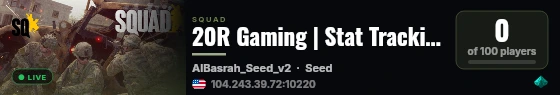 20R Gaming | Stat Tracking | Discord.gg/20R live status badge