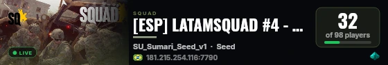 [ESP] LATAMSQUAD #4 - SUPERMOD - latamsquad.org | discord.gg/latamsquad live status badge