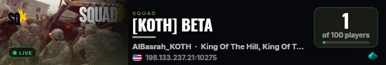 [KOTH] BETA live status badge