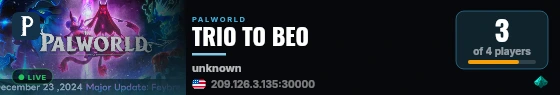 TRIO TO BEO live status badge