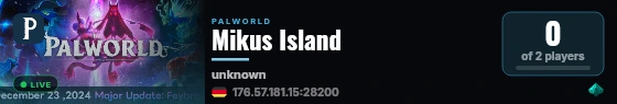 Mikus Island live status badge