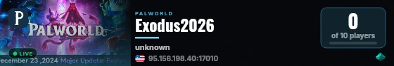 Exodus2026 live status badge
