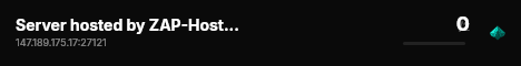 Server hosted by ZAP-Hosting.com live status badge