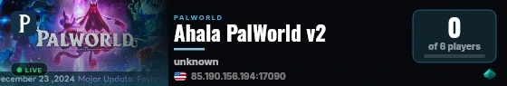 Ahala PalWorld v2 live status badge
