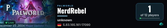 NerdRebel live status badge