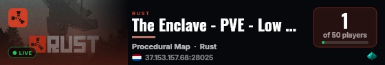 The Enclave - PVE - Low Upkeep [NEW] live status badge
