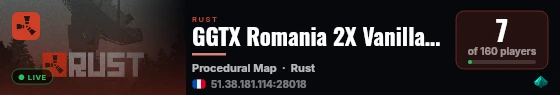 GGTX Romania 2X Vanilla | MaxTeam 4 | Low Pop live status badge