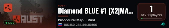 Diamond BLUE #1 [X2|MAX5|LOOT+|FPS+|KITS|TP] - 15.09.2026 live status badge