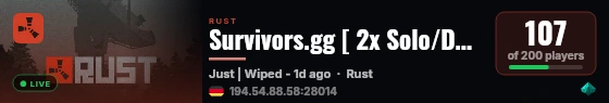 Survivors.gg [ 2x Solo/Duo ] FULLWIPED 22.08 live status badge