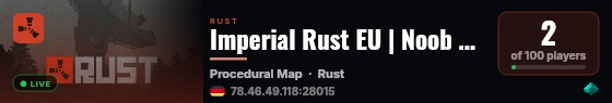 Imperial Rust EU | Noob Friendly | 50% Upkeep | No BP Wipe live status badge