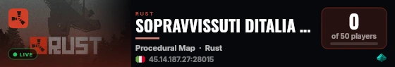 SOPRAVVISSUTI DITALIA 2X MENSILE APPENA WIPPATO MAP SIZE 2300 P live status badge