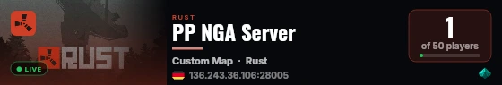 PP NGA Server live status badge