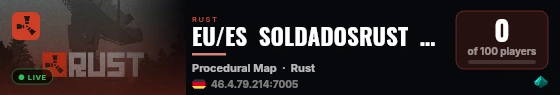 EU/ES  SOLDADOSRUST  MAIN live status badge