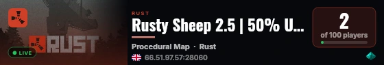 Rusty Sheep 2.5 | 50% Upkeep | No Bp Wipe live status badge