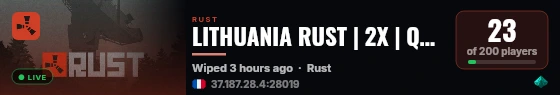 LITHUANIA RUST | 2X | QUAD | BIWEEKLY live status badge