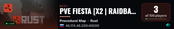 PVE FIESTA [X2 | RAIDBASES | TP | STACK+ | EVENTS] live status badge