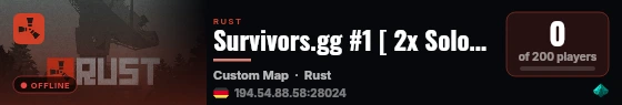 Survivors.gg #1 [ 2x Solo/Duo/Trio/Quad ] WIPED 24.08 live status badge
