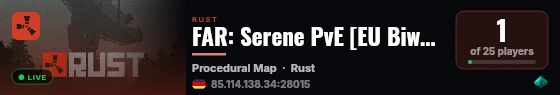 FAR: Serene PvE [EU Biweekly] live status badge