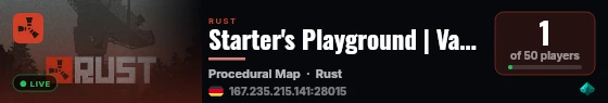 Starter's Playground | Vanilla | EU | GER live status badge