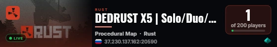 DEDRUST X5 | Solo/Duo/Trio | TP | KITS live status badge
