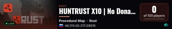HUNTRUST X10 | No Donate | MONTHLY live status badge