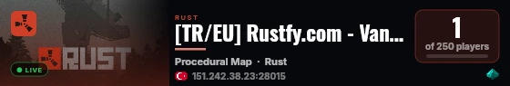 [TR/EU] Rustfy.com - Vanilla - Monthly live status badge