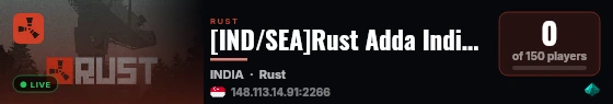 [IND/SEA]Rust Adda India Weekly 2x | TRIO live status badge